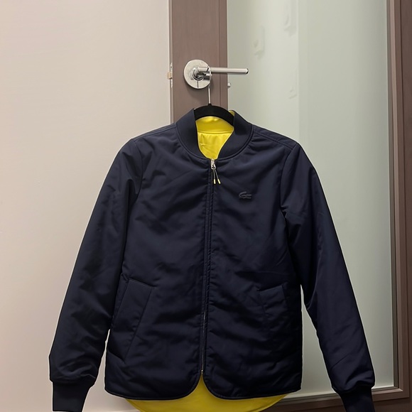 Lacoste - Reversible Navy/Neon Yellow Bomber Jacket - Picture 1 of 1